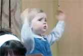 Adorable Little Girl Conducts Church Choir With Passion