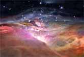 Flight through the Orion Nebula in 3D