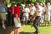 Golf Ball Lands In Spectator�s Pocket