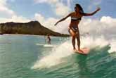 Kelia Moniz Surfing At Waikiki Beach