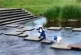 Monkey Helps Dog To Cross The River