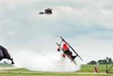 Motorcyclist Jumps Over Flying Airplane