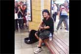 Street Performer Gets Korean Subway Crowd Singing Along